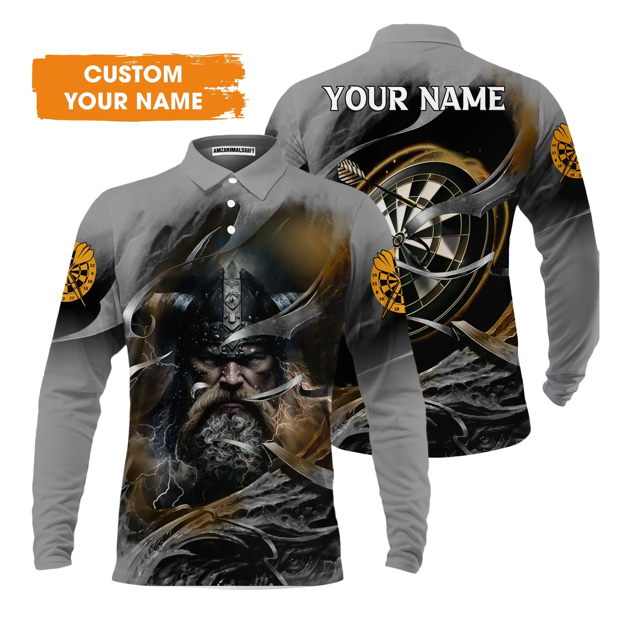Customized Name Darts T-Shirt, Bullseye Dartboard Viking And Darts T-Shirt - Gift For Darts Players, Darts Lovers - Image 3