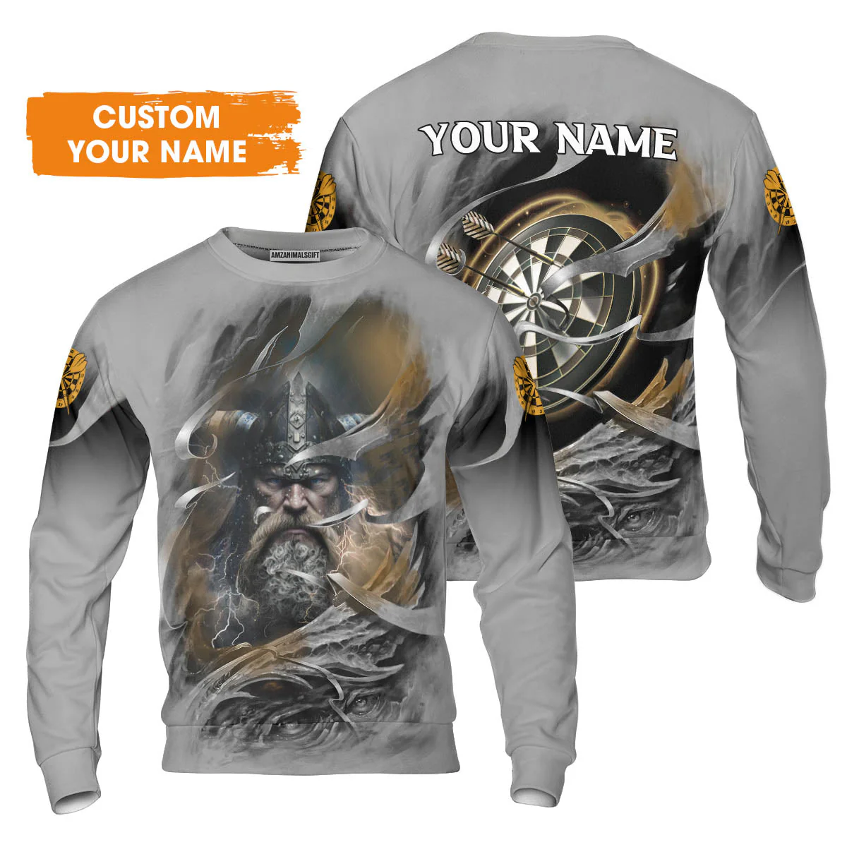 Customized Name Darts T-Shirt, Bullseye Dartboard Viking And Darts T-Shirt - Gift For Darts Players, Darts Lovers - Image 6