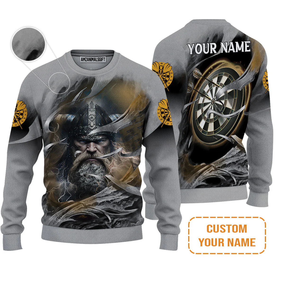 Customized Name Darts T-Shirt, Bullseye Dartboard Viking And Darts T-Shirt - Gift For Darts Players, Darts Lovers - Image 7