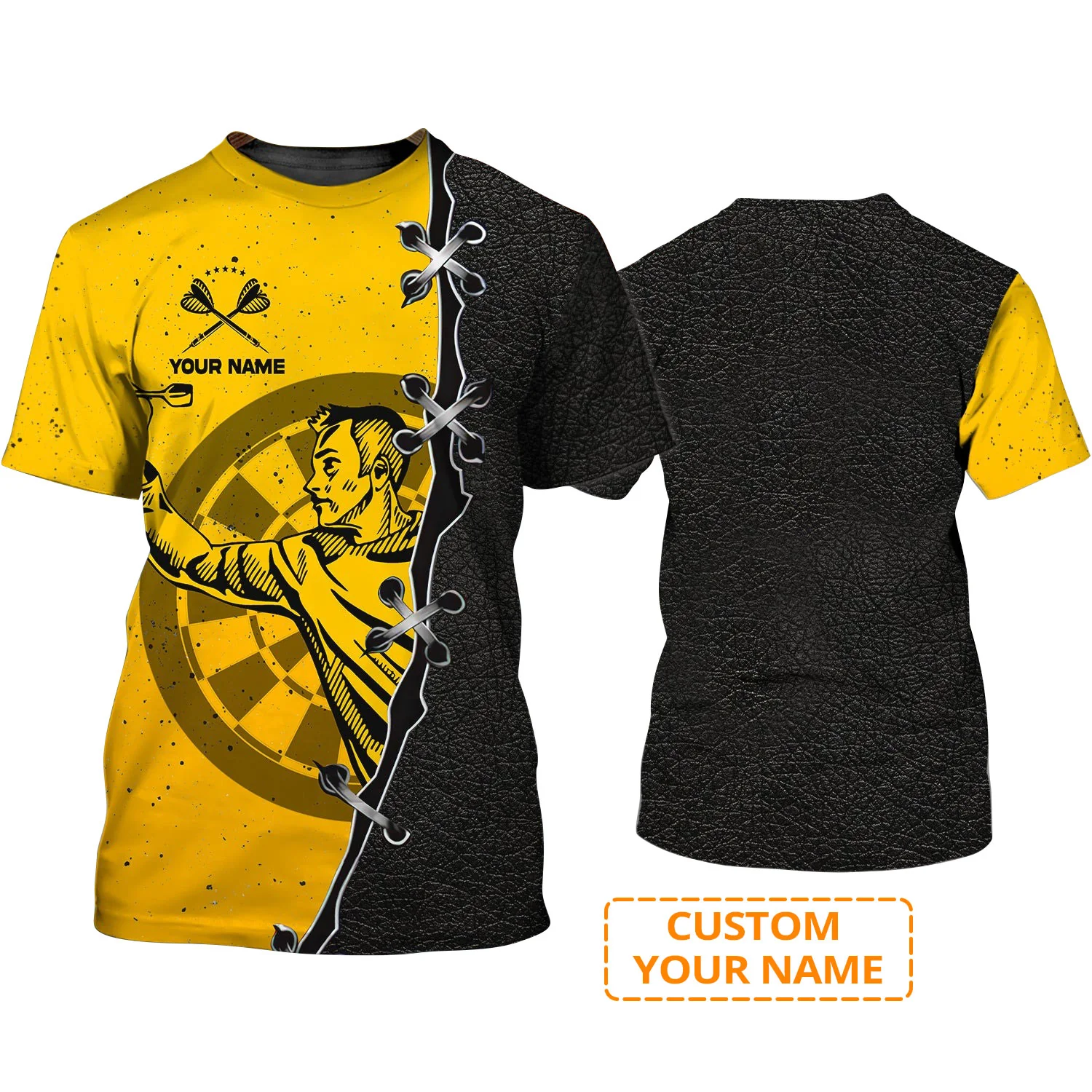 Customized Name Darts T Shirt, Playing Darts Man Personalized Name Darts T Shirt For Men - Perfect Gift For Darts Lovers, Darts Players - Image 2