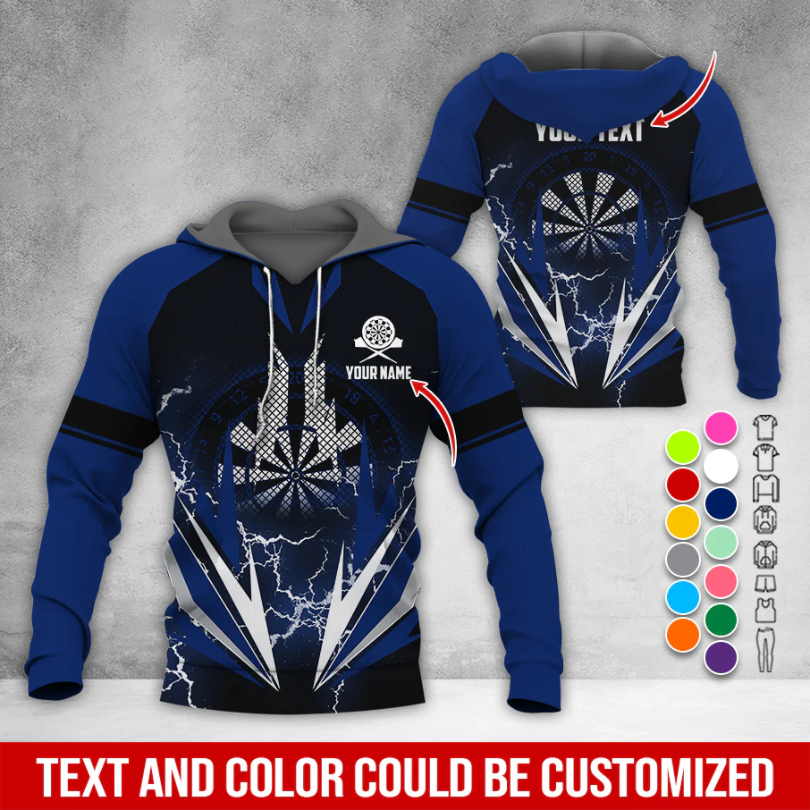 Customized Name Darts Thunder Premium Hoodie, Darts Pattern Hoodie, Perfect Gift For Darts Lovers, Friend, Family - Image 6