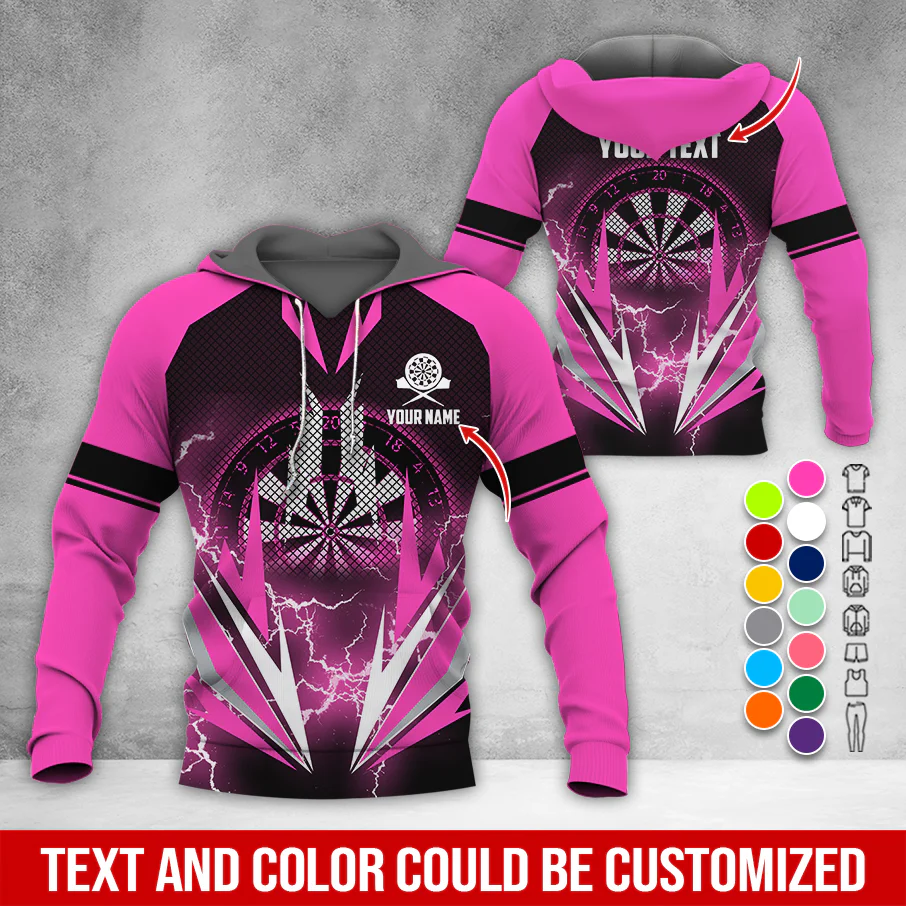 Customized Name Darts Thunder Premium Hoodie, Darts Pattern Hoodie, Perfect Gift For Darts Lovers, Friend, Family - Image 7