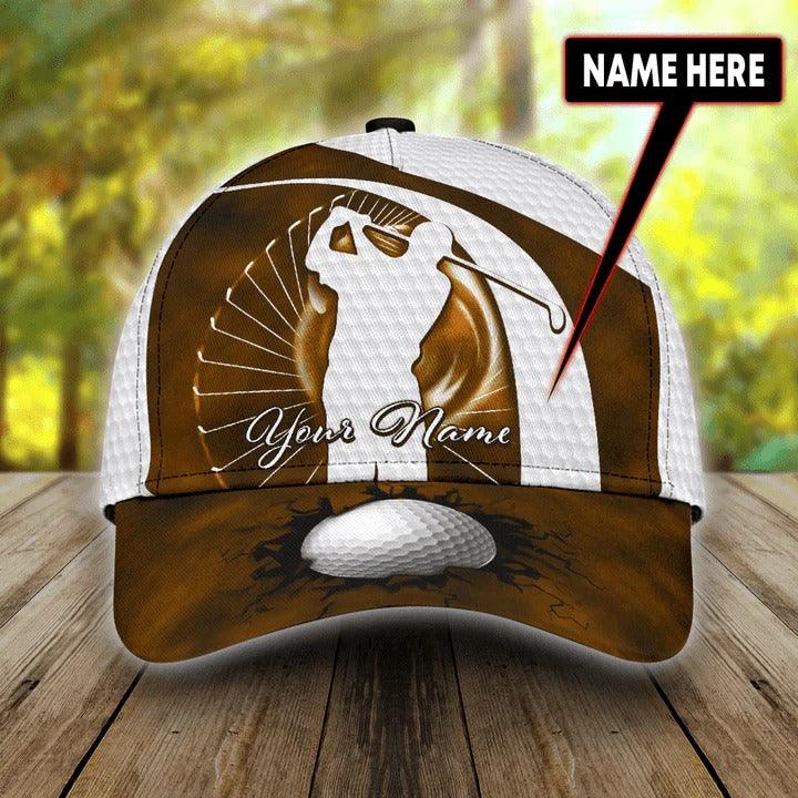 Customized Name Goft Classic Cap, Personalized Name Golf Classic Cap, Golf Brown Color Golf For Men - Perfect Gift For Golf Lovers, Golfers
