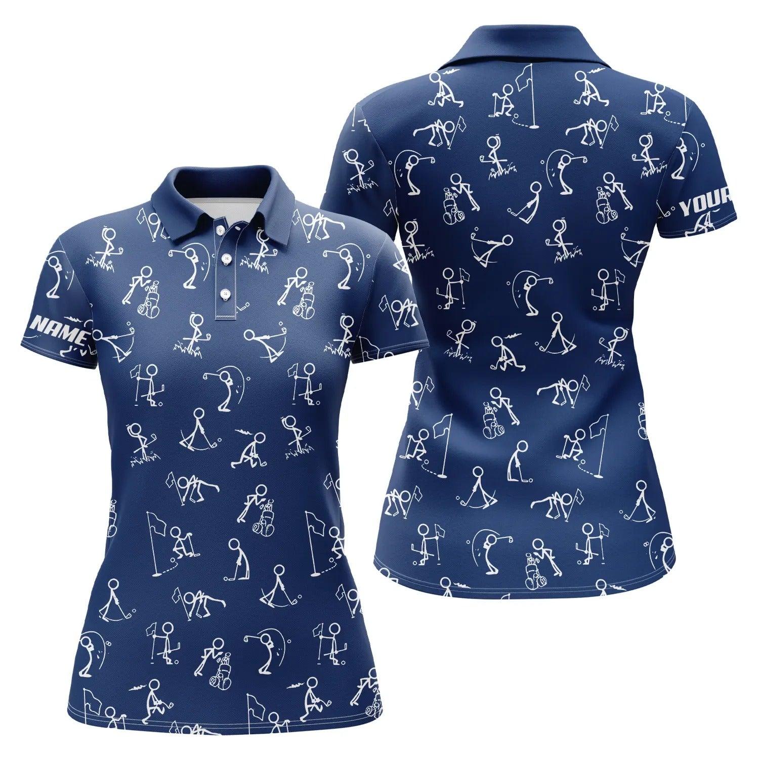 Customized Name Golf Women Polo Shirts, Personalized Funny Golf Pattern Green Golf Polo Shirts - Perfect Gift For Ladies, Golf Lovers, Golfers - Image 4