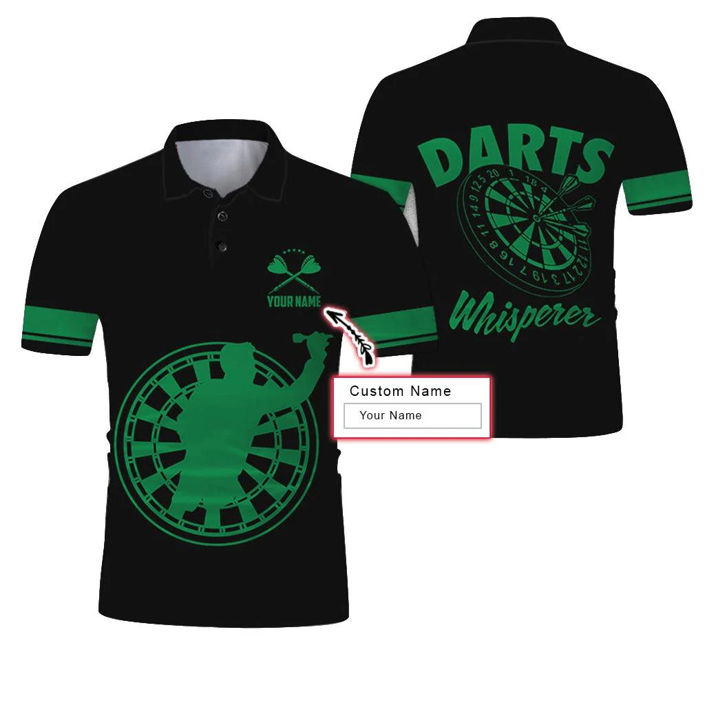 Customized Name Polo Shirt, Darts Whisperer Personalized Name Darts Uniforms Polo Shirt For Men - Perfect Gift For Darts Lovers, Darts Players - Image 5