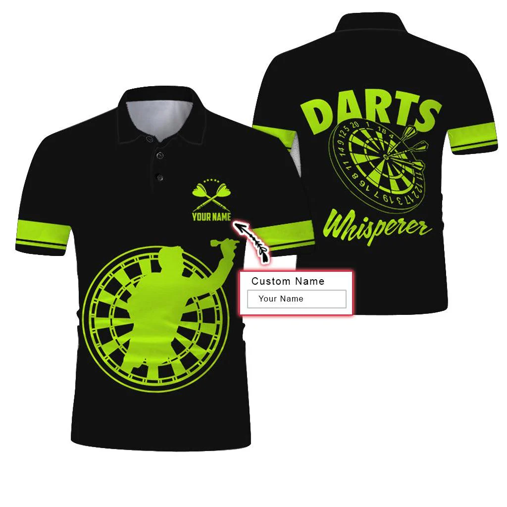 Customized Name Polo Shirt, Darts Whisperer Personalized Name Darts Uniforms Polo Shirt For Men - Perfect Gift For Darts Lovers, Darts Players - Image 6