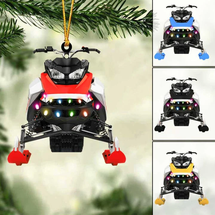 Customized Name Snowmobile Acrylic Christmas Ornament, Gift For Snowmobile Lovers, Christmas Decor Home, Hanging Tree - Image 2