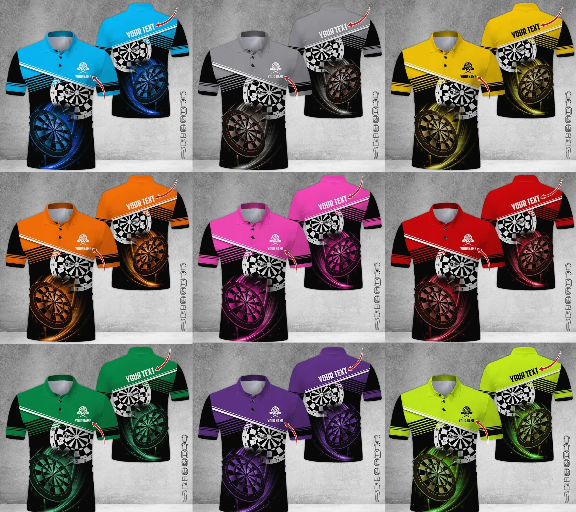 Customized Name & Team Name Darts Jersey, Personalized Name Color Darts Jersey - Perfect Gift For Darts Lovers - Image 10