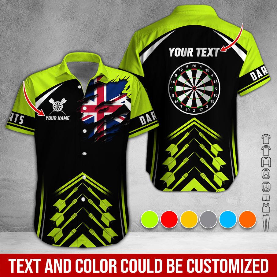 Customized Name & Text Darts Hawaiian Shirt, Australian Flag Personalized Darts Hawaiian Shirts - Gift For Darts Lovers, Darts Players Uniforms - Image 4