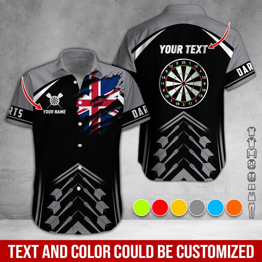 Customized Name & Text Darts Hawaiian Shirt, Australian Flag Personalized Darts Hawaiian Shirts - Gift For Darts Lovers, Darts Players Uniforms - Image 5