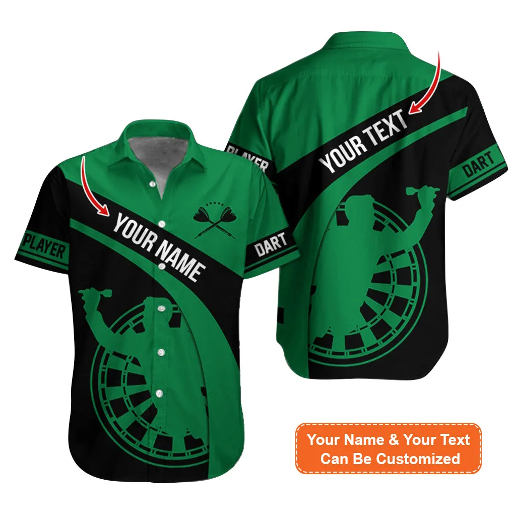 Customized Name & Text Darts Hawaiian Shirt, Darts Player Personalized Darts Hawaiian Shirts - Gift For Darts Lovers, Darts Players Uniforms