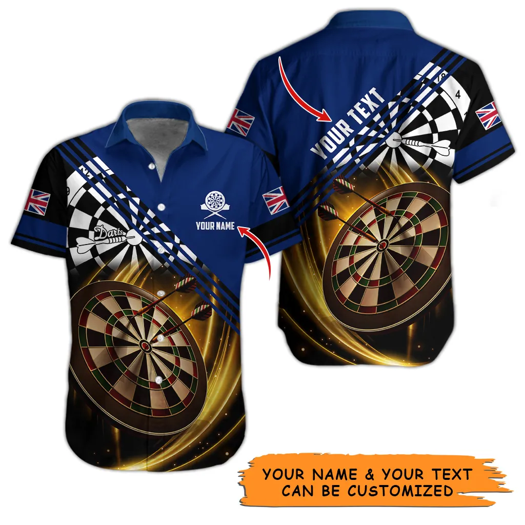Customized Name & Text Darts Hawaiian Shirt, Personalized Dart Hawaiian Shirts For Summer - Gift For Darts Lovers, Darts Players Uniforms - Image 3