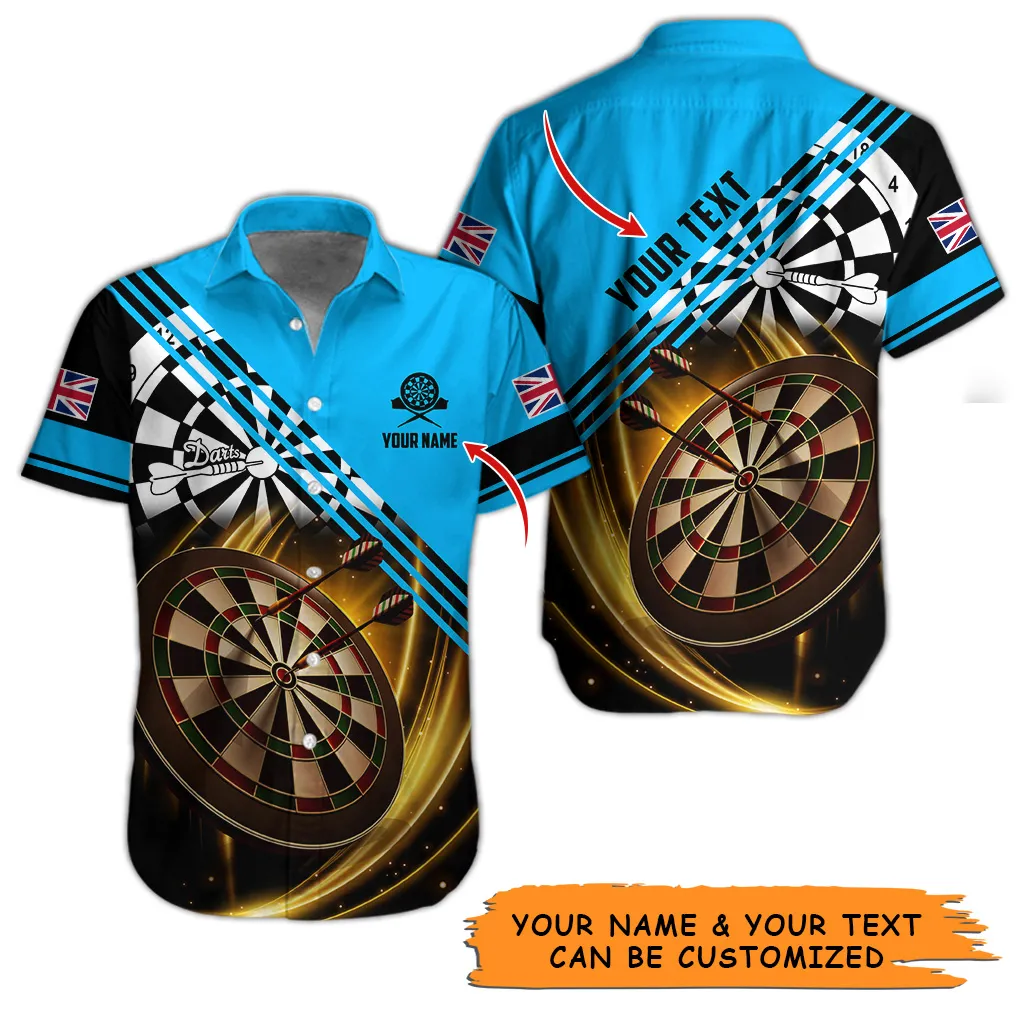 Customized Name & Text Darts Hawaiian Shirt, Personalized Dart Hawaiian Shirts For Summer - Gift For Darts Lovers, Darts Players Uniforms - Image 5