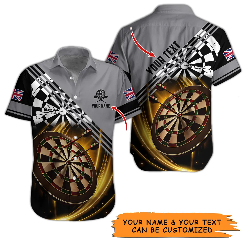 Customized Name & Text Darts Hawaiian Shirt, Personalized Dart Hawaiian Shirts For Summer - Gift For Darts Lovers, Darts Players Uniforms - Image 7