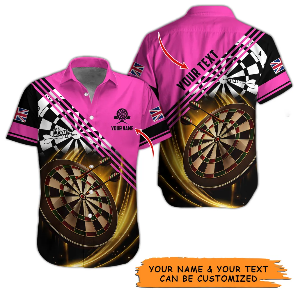 Customized Name & Text Darts Hawaiian Shirt, Personalized Dart Hawaiian Shirts For Summer - Gift For Darts Lovers, Darts Players Uniforms - Image 9