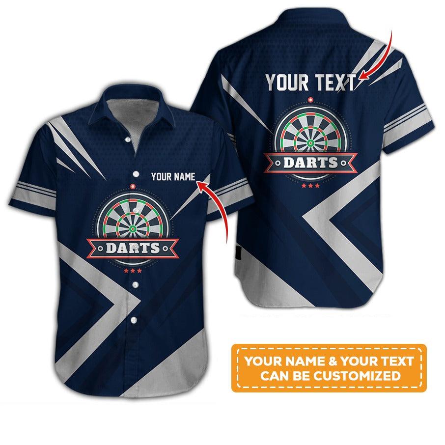 Customized Name & Text Darts Hawaiian Shirt, Personalized Darts Hawaiian Shirts For Team Uniforms - Gift For Darts Lovers, Darts Players Uniforms - Image 5