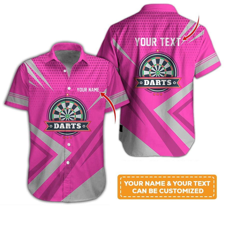 Customized Name & Text Darts Hawaiian Shirt, Personalized Darts Hawaiian Shirts For Team Uniforms - Gift For Darts Lovers, Darts Players Uniforms - Image 6