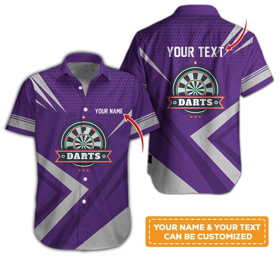 Customized Name & Text Darts Hawaiian Shirt, Personalized Darts Hawaiian Shirts For Team Uniforms - Gift For Darts Lovers, Darts Players Uniforms - Image 8