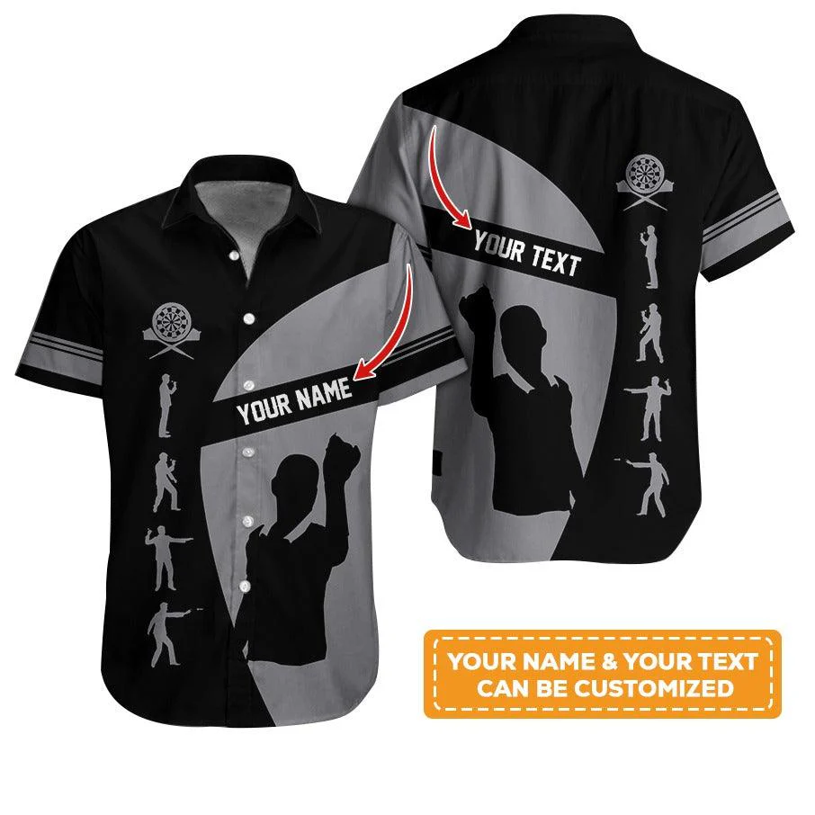 Customized Name & Text Darts Hawaiian Shirt, Personalized Darts Player Hawaiian Shirts For Team - Gift For Darts Lovers, Darts Players Uniforms - Image 2