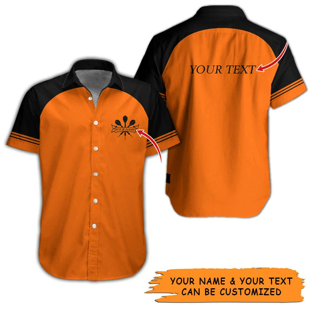Customized Name & Text Darts Hawaiian Shirt, Personalized Darts Team Hawaiian Shirts - Gift For Darts Lovers, Darts Players Uniforms - Image 2