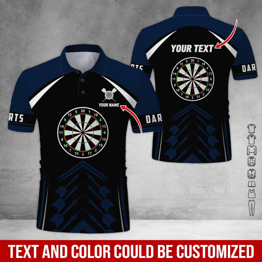 Customized Name & Text Darts Polo Shirts, Personalized Name Darts Team Uniforms Polo Shirt For Men & Women - Gift For Darts Lovers, Darts Players - Image 2