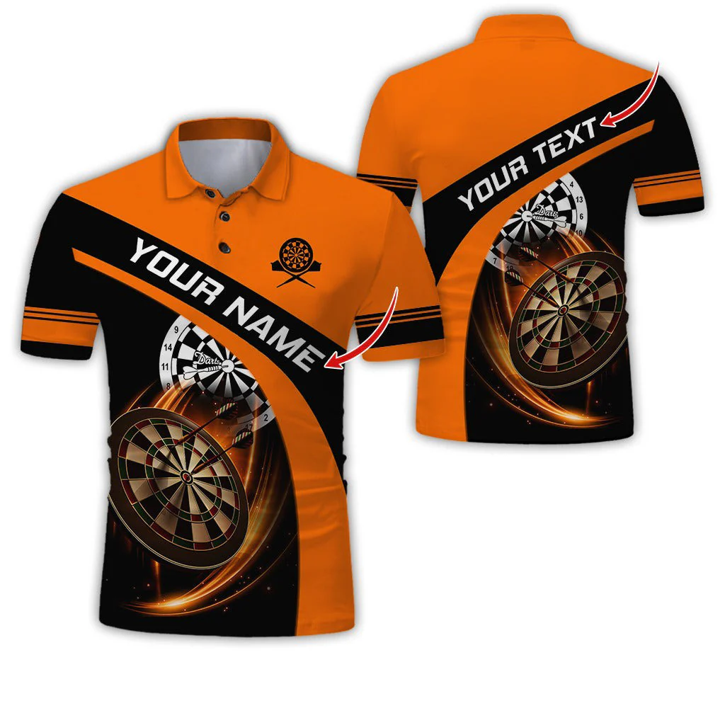 Customized Name & Text Darts Polo Shirt, Dartboard Play Personalized Name Darts Team Polo Shirt For Men - Perfect Gift For Darts Lovers, Darts Players - Image 11