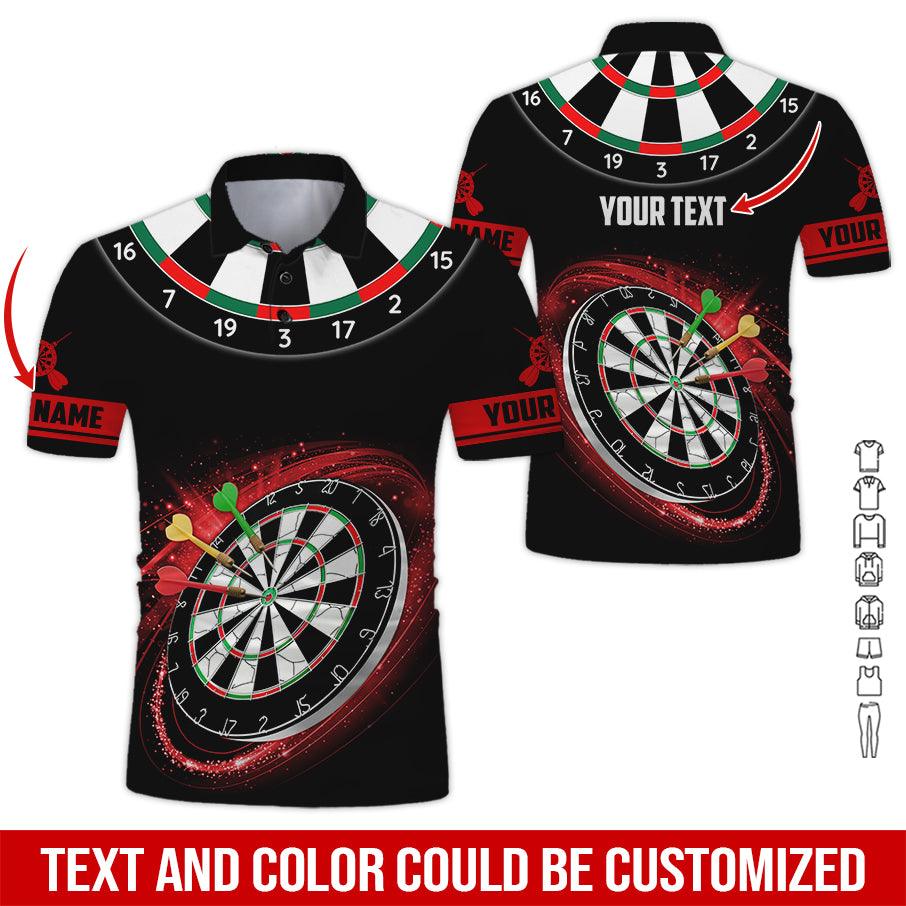 Customized Name & Text Darts Polo Shirt, Darts Personalized Name Darts Polo Shirt For Men - Perfect Gift For Darts Lovers, Darts Players
