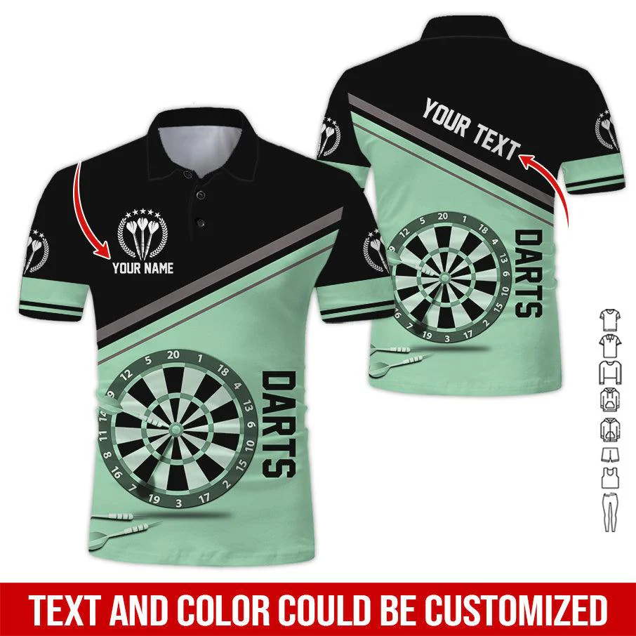 Customized Name & Text Darts Polo Shirt, Darts Personalized Name Polo Shirt For Men - Perfect Gift For Darts Lovers, Darts Players - Image 10