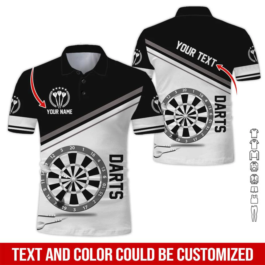 Customized Name & Text Darts Polo Shirt, Darts Personalized Name Polo Shirt For Men - Perfect Gift For Darts Lovers, Darts Players - Image 11