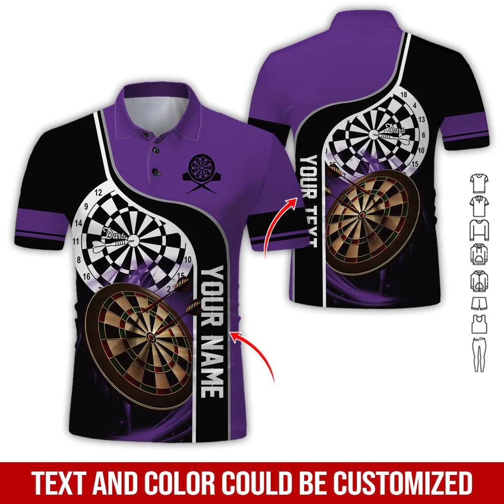 Customized Name & Text Darts Polo Shirt, Darts Personalized Name Polo Shirt For Men - Perfect Gift For Darts Lovers, Darts Players, Darts Team - Image 9