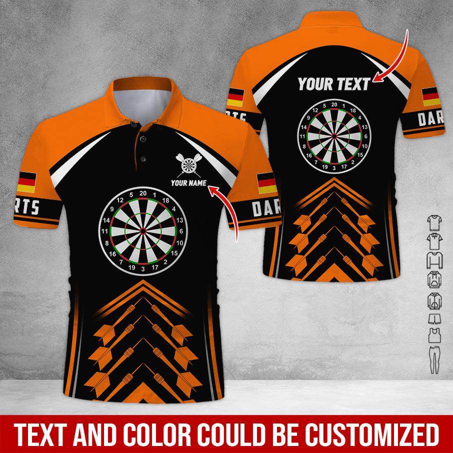 Customized Name & Text Darts Polo Shirt, Germany Flag Personalized Name Darts Polo Shirt For Men - Perfect Gift For Darts Lovers, Darts Players - Image 4