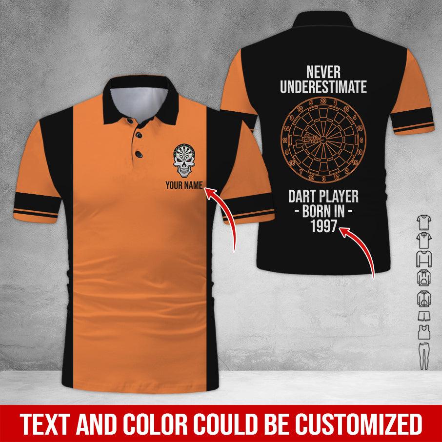 Customized Name & Text Darts Polo Shirt, Personalized Birth Years Darts Uniforms Polo Shirt For Men - Perfect Gift For Darts Lovers, Darts Players - Image 6