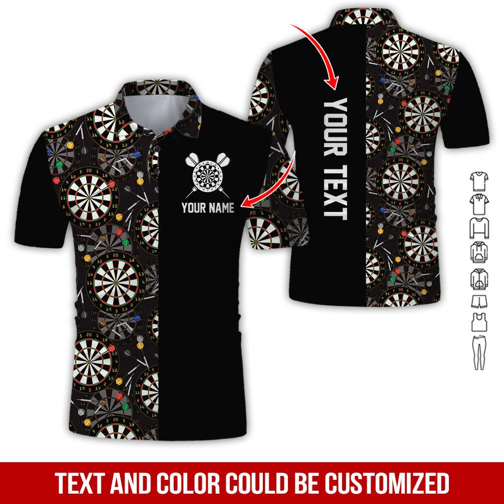 Customized Name & Text Darts Polo Shirt, Personalized Darts Polo Shirt For Men - Perfect Gift For Darts Lovers, Darts Team, Darts Players