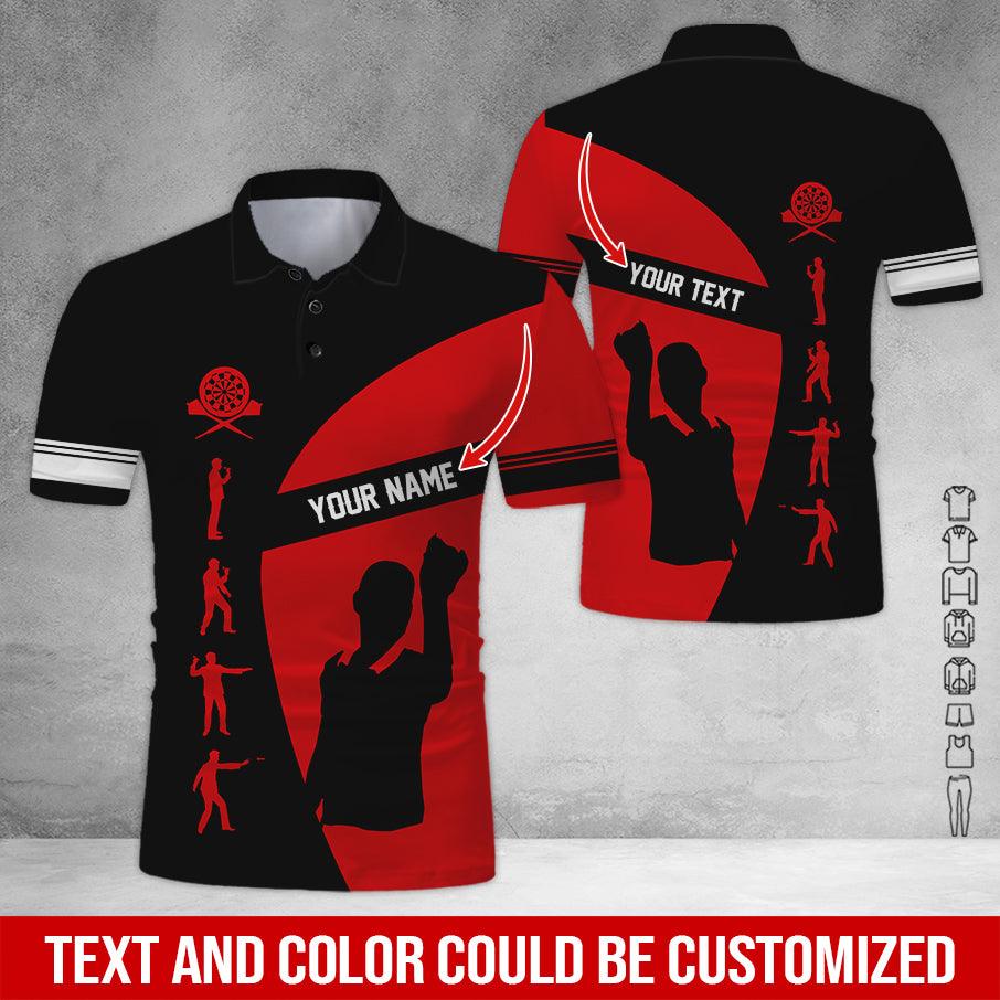 Customized Name & Text Darts Polo Shirt, Personalized Darts Polo Shirt For Men - Perfect Gift For Darts Lovers, Darts Team Players