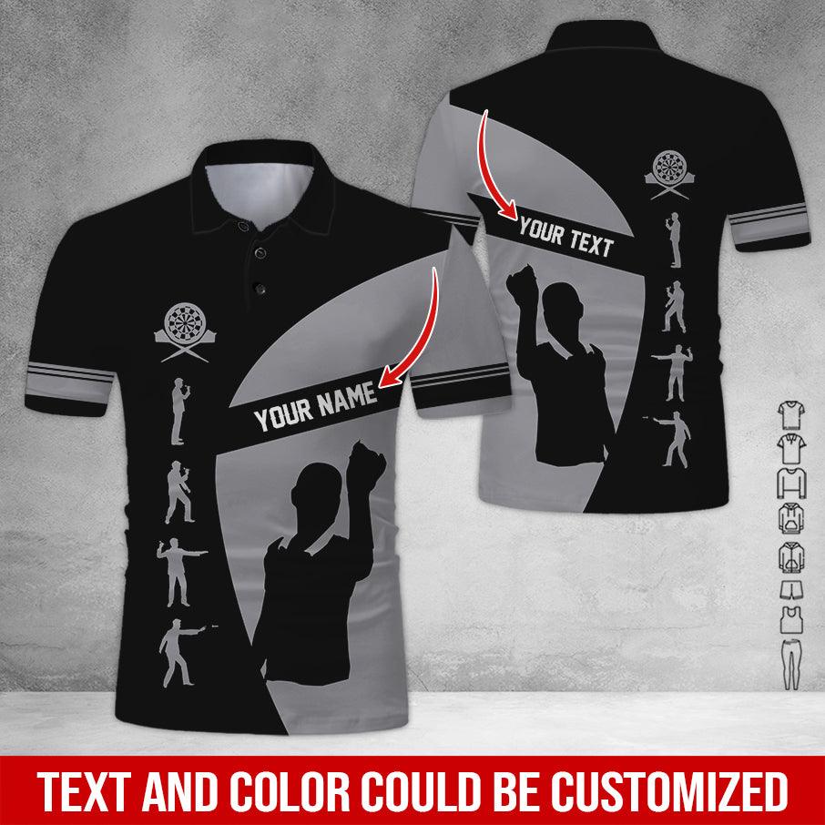 Customized Name & Text Darts Polo Shirt, Personalized Darts Polo Shirt For Men - Perfect Gift For Darts Lovers, Darts Team Players - Image 6