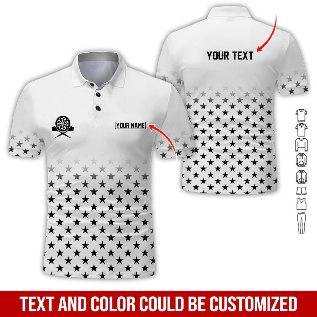 Customized Name & Text Darts Polo Shirt, Personalized Darts Team Polo Shirt For Men - Perfect Gift For Darts Lovers, Darts Players - Image 11