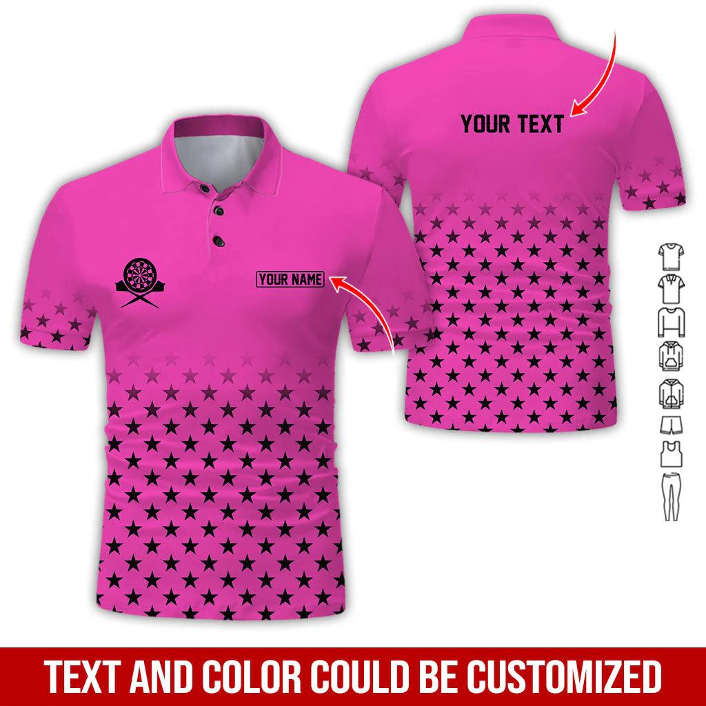 Customized Name & Text Darts Polo Shirt, Personalized Darts Team Polo Shirt For Men - Perfect Gift For Darts Lovers, Darts Players - Image 7