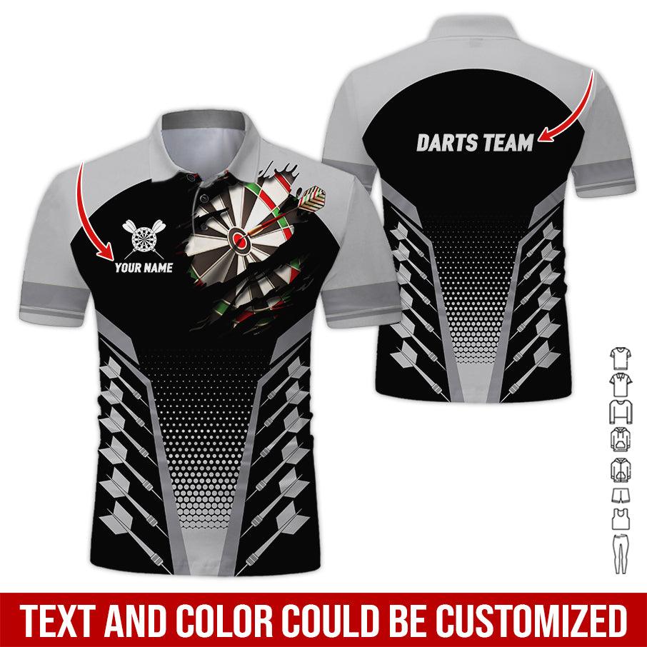 Customized Name & Text Darts Polo Shirt, Personalized Darts Team Polo Shirt For Men - Perfect Gift For Darts Lovers, Darts Players - Image 5