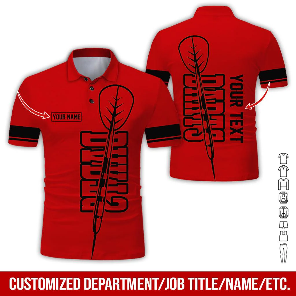 Customized Name & Text Darts Polo Shirt, Personalized Darts Team Polo Shirt For Men - Perfect Gift For Darts Lovers, Darts Team Players - Image 3