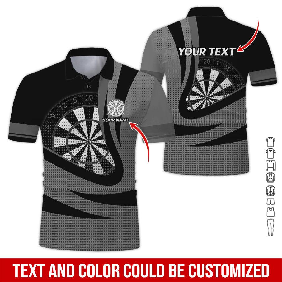 Customized Name & Text Darts Polo Shirt, Personalized Name Dartboard Polo Shirt For Men - Perfect Gift For Darts Lovers, Darts Team Players - Image 6