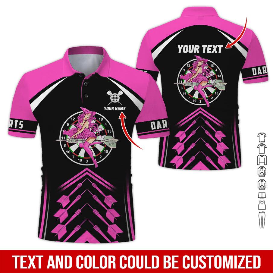 Customized Name & Text Darts Polo Shirt, Personalized Name Darts And Witch Polo Shirt For Men - Perfect Gift For Darts Lovers, Darts Players - Image 11