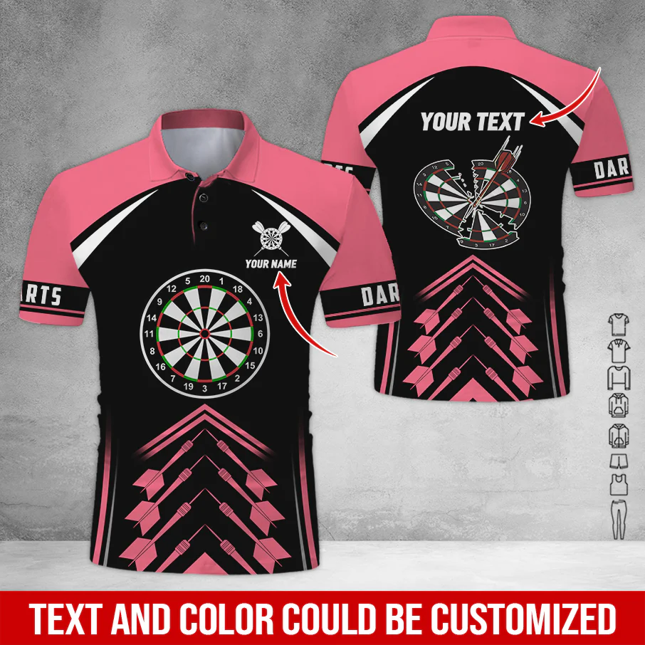 Customized Name & Text Darts Polo Shirt, Personalized Name Darts Is My Life Polo Shirt For Men - Perfect Gift For Darts Lovers, Darts Players - Image 8