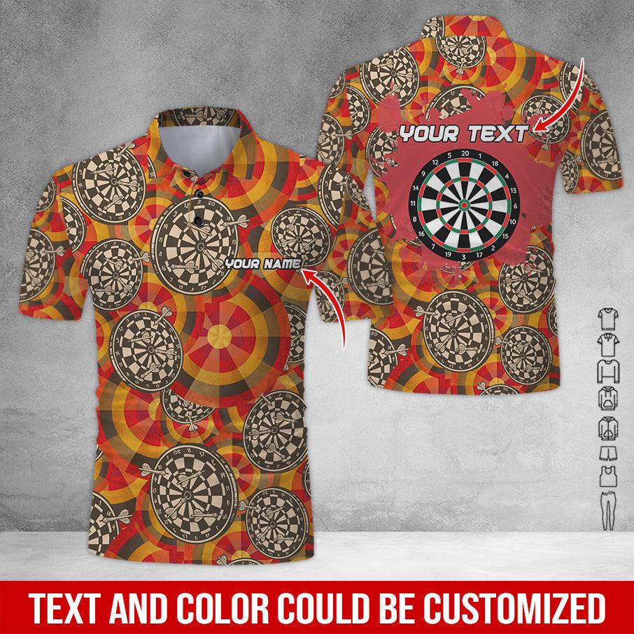 Customized Name & Text Darts Polo Shirt, Personalized Name Darts Polo Shirt For Men - Perfect Gift For Darts Lovers, Darts Players