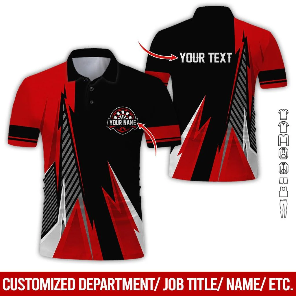 Customized Name & Text Darts Polo Shirt, Personalized Name Darts Polo Shirt For Men - Perfect Gift For Darts Lovers, Darts Players, Darts Team - Image 10