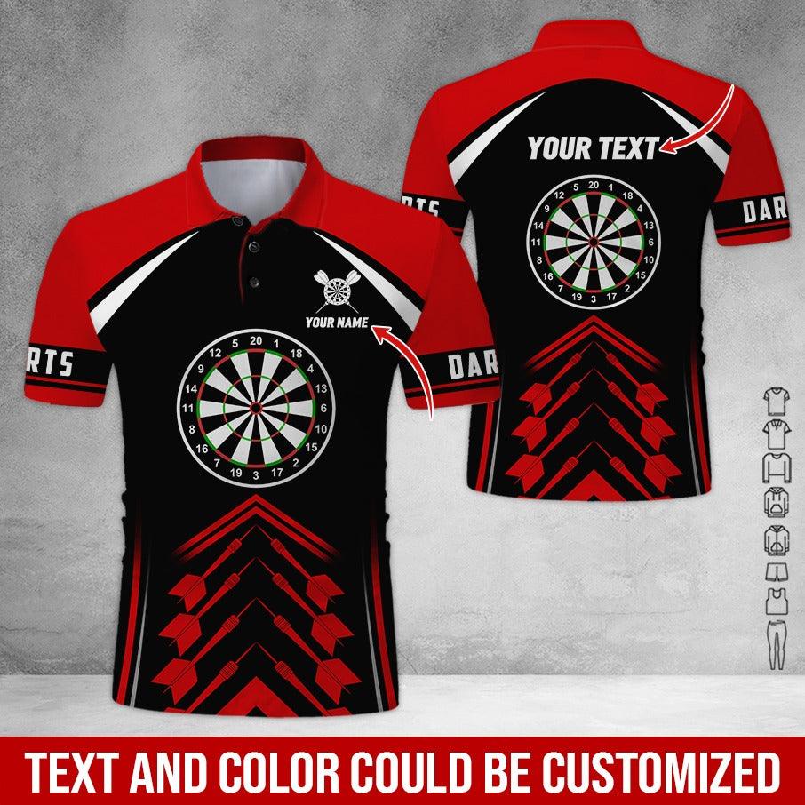 Customized Name & Text Darts Polo Shirt, Personalized Name Darts Team Polo Shirt For Men - Perfect Gift For Darts Lovers, Darts Players - Image 9