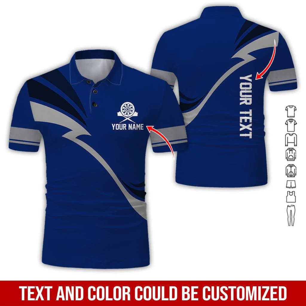 Customized Name & Text Darts Polo Shirt, Personalized Name Darts Team Uniforms Polo Shirt For Men - Perfect Gift For Darts Lovers, Darts Players - Image 5