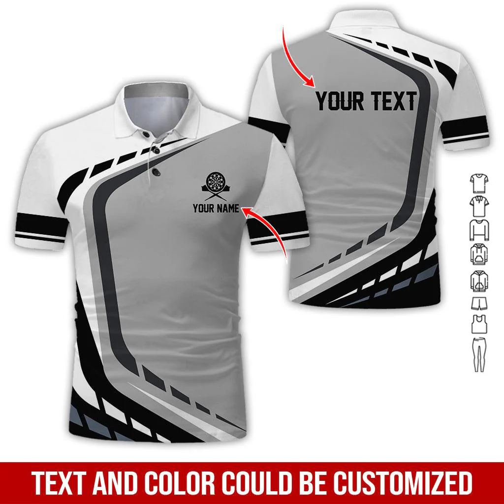Customized Name & Text Darts Polo Shirt, Personalized Name Darts Uniforms Polo Shirt For Men - Perfect Gift For Darts Lovers, Darts Team Players - Image 11