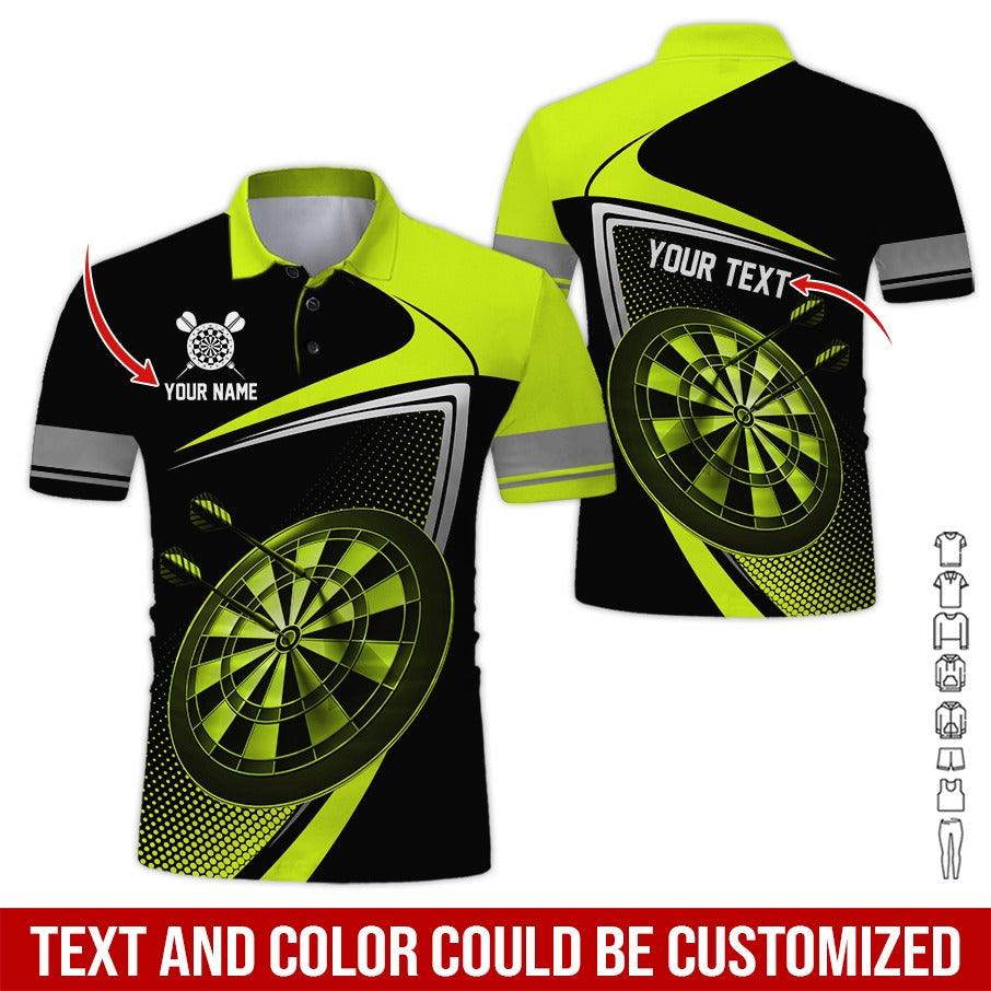 Customized Name & Text Darts Polo Shirt, Personalized Name Love Darts Polo Shirt For Men - Perfect Gift For Darts Lovers, Darts Players - Image 4