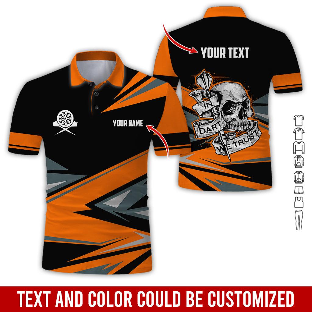 Customized Name & Text Darts Polo Shirt, Personalized Name Skull In Darts Uniforms Polo Shirt For Men - Perfect Gift For Darts Lovers, Darts Players - Image 11
