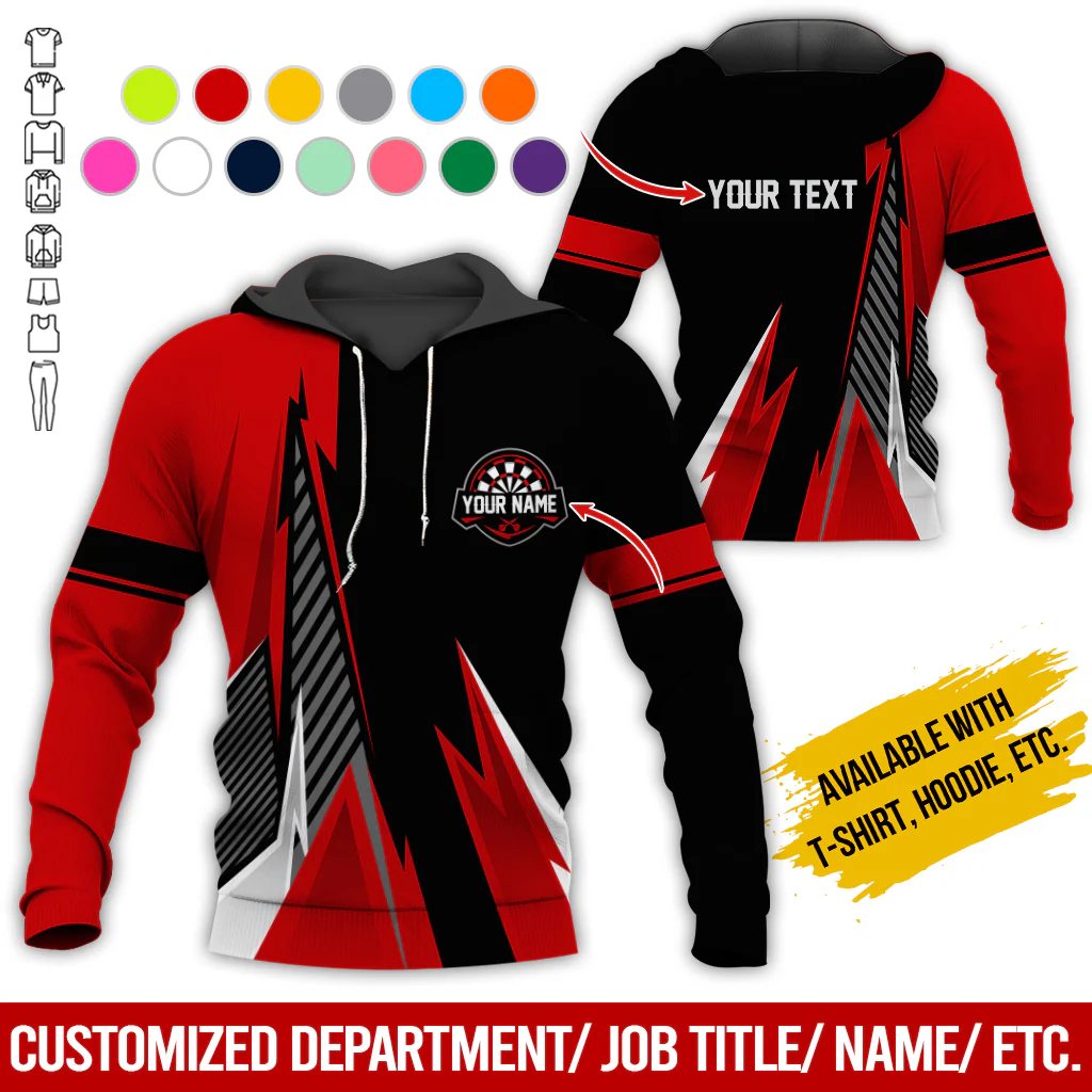 Customized Name & Text Darts Premium Hoodie, Custom Color Darts Hoodie Men & Women, Perfect Gift For Darts Lovers, Darts Player - Image 11